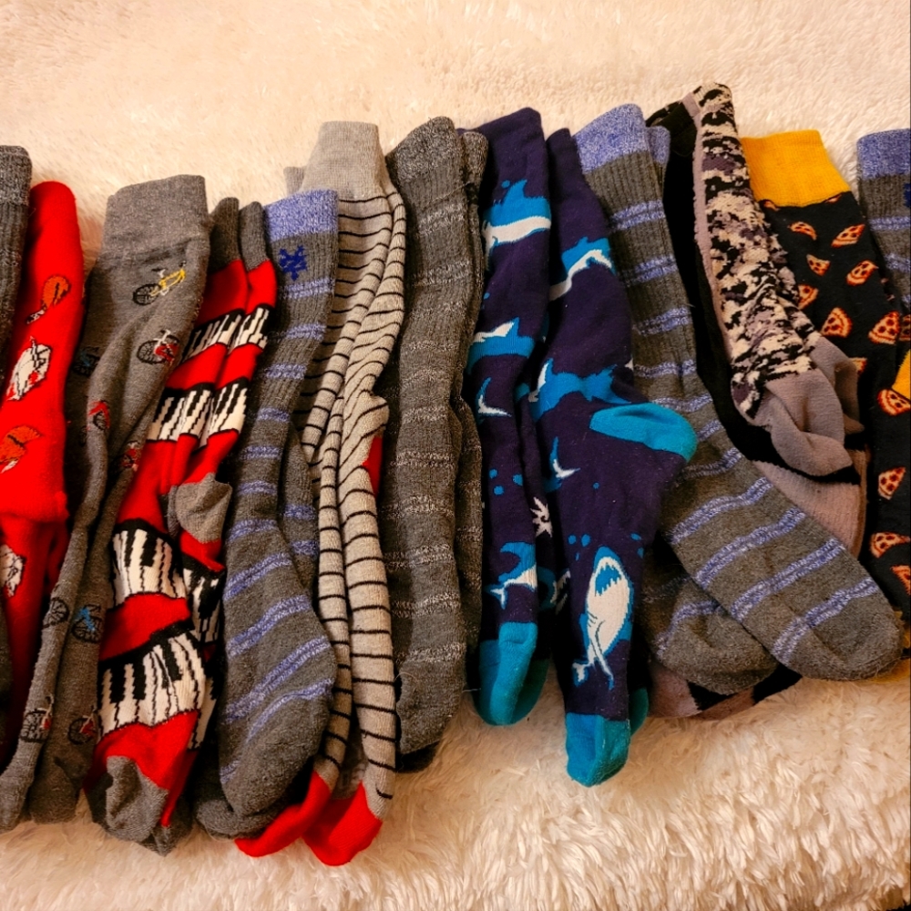 Set of 12 teenage boys socks